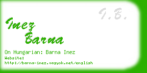 inez barna business card